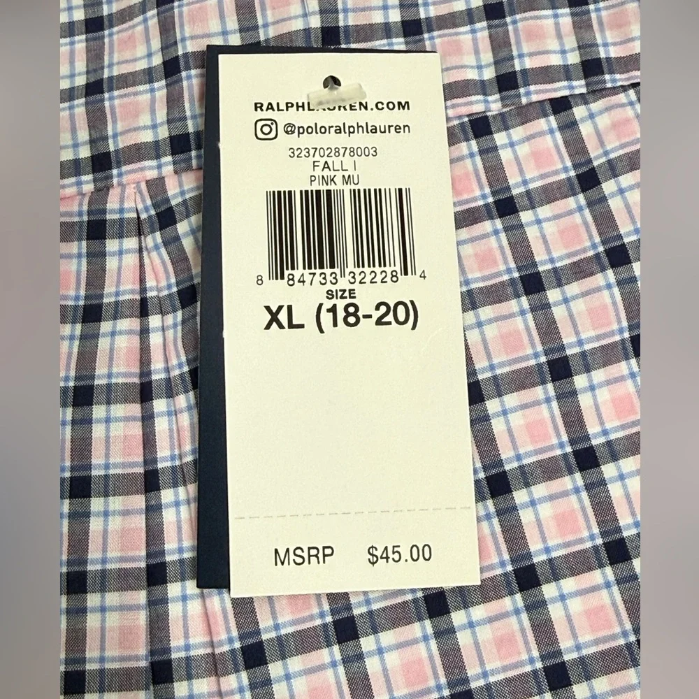 Ralph Lauren Natural Stretch button down shirt, BIG BOYS‎ , Size X-LARGE 18-20